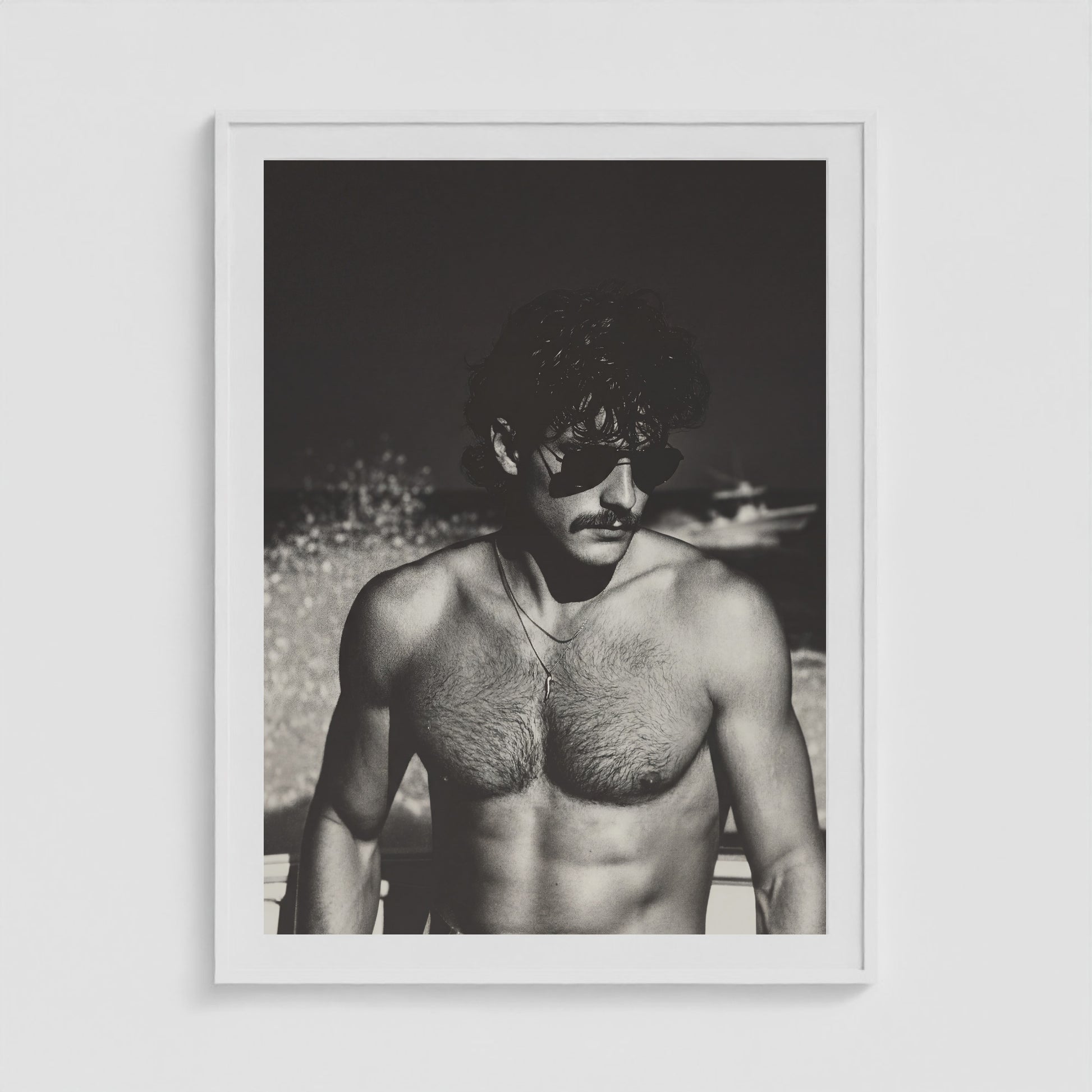 Fire Island Vintage - No. 7 36x48 White Portrait Box Frame