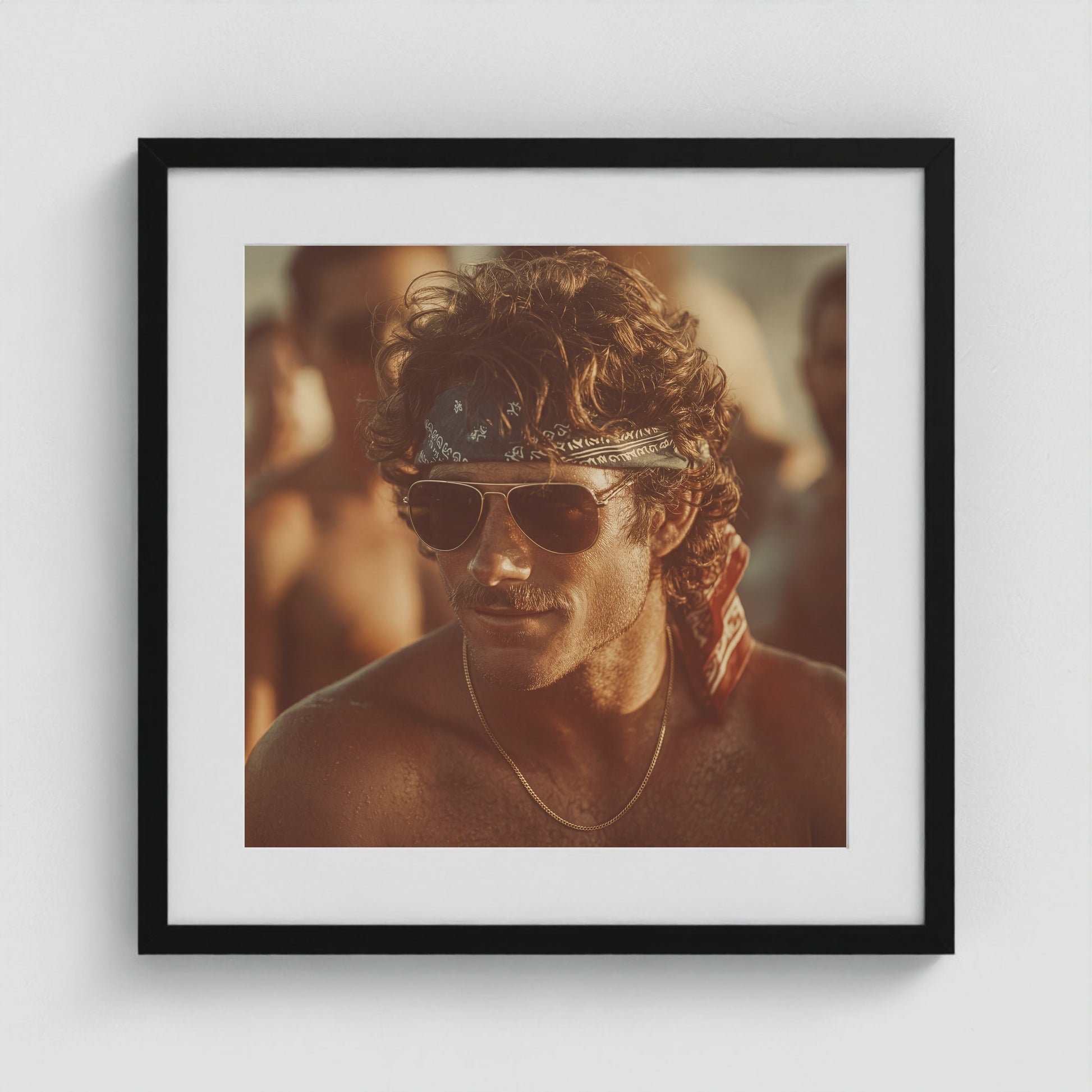 Fire Island Vintage - No. 8 20x20 Black Square Box Frame