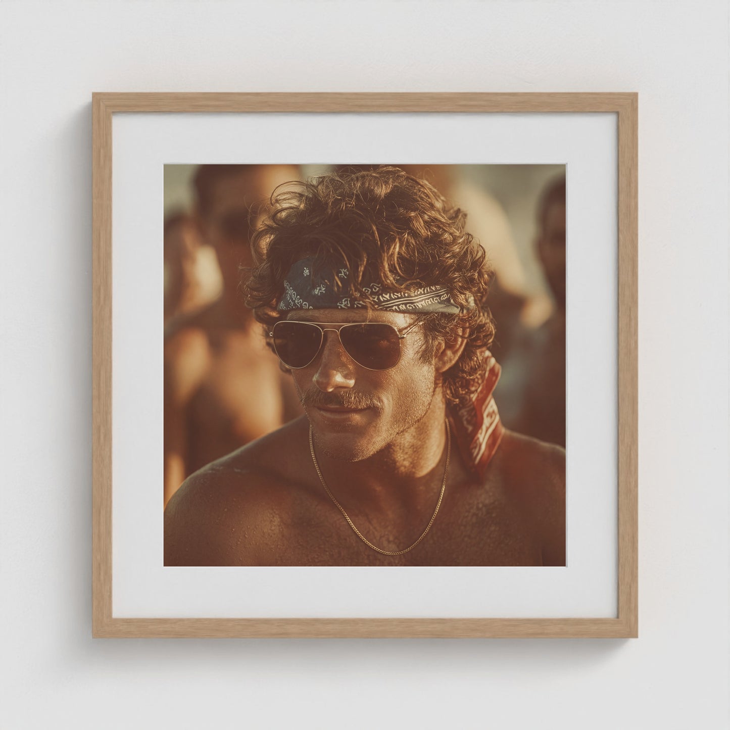 Fire Island Vintage - No. 8 20x20 Natural Square Box Frame