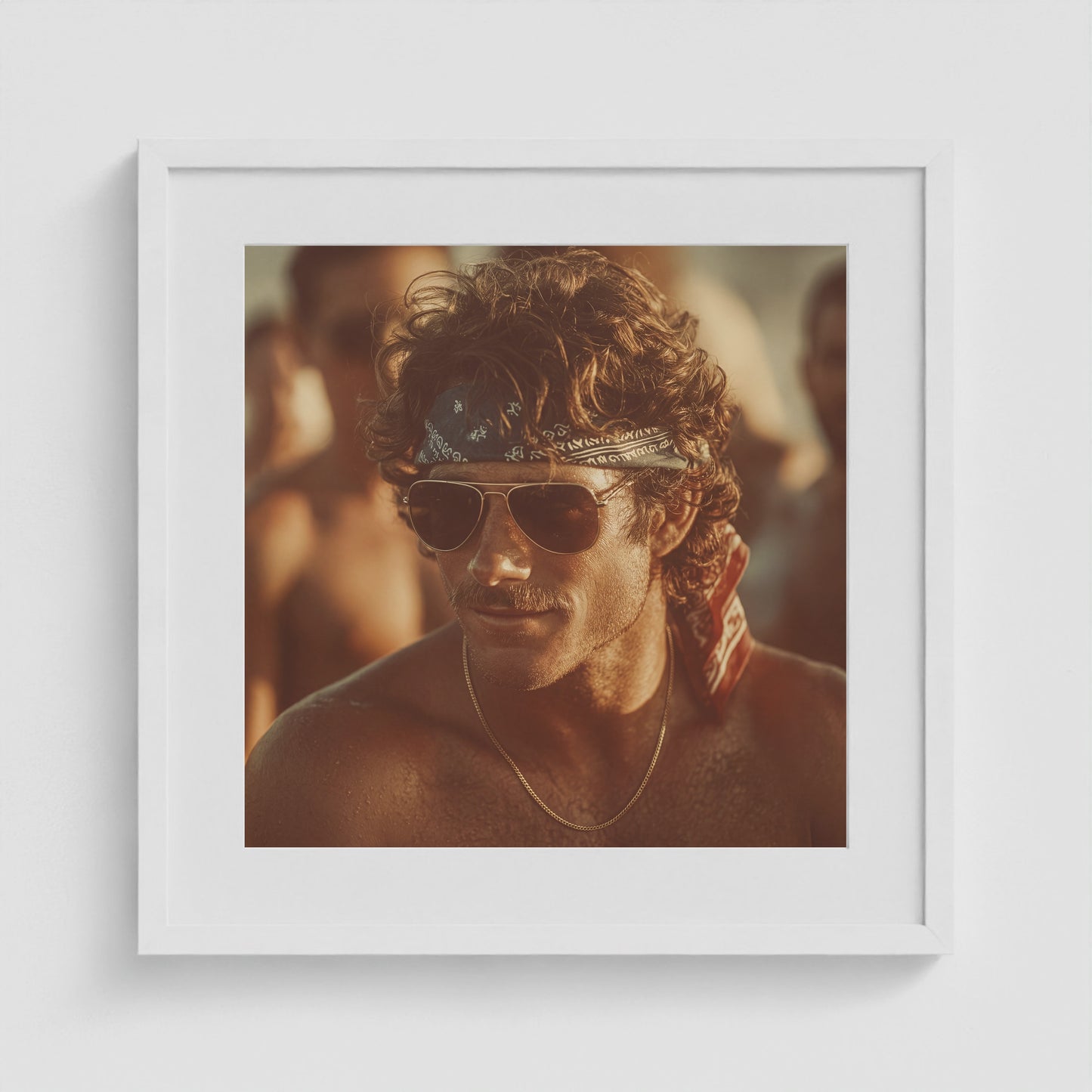 Fire Island Vintage - No. 8 20x20 White Square Box Frame