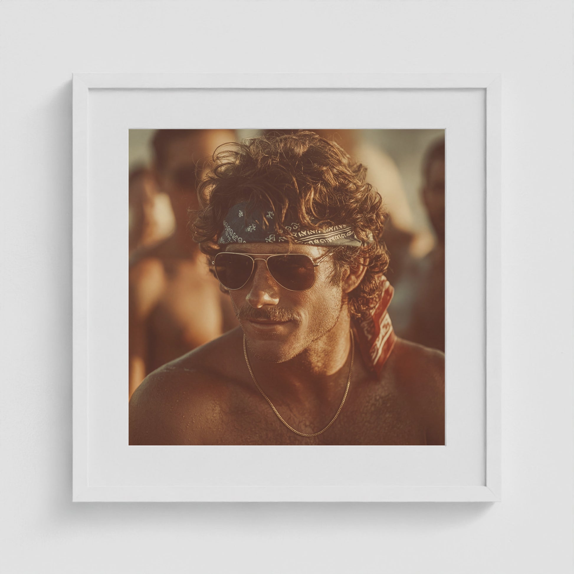 Fire Island Vintage - No. 8 20x20 White Square Box Frame