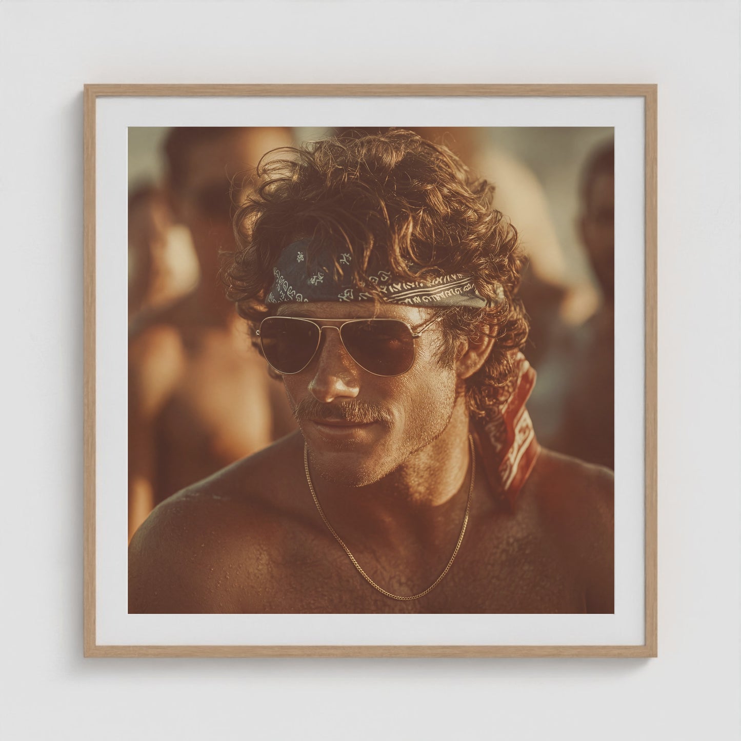Fire Island Vintage - No. 8 36x36 Natural Square Box Frame