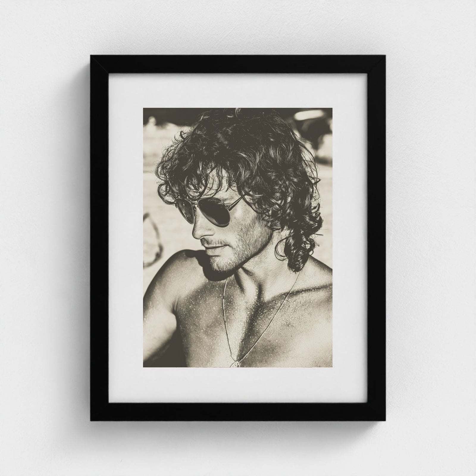 Fire Island Vintage No.1 11x14 Black Portrait Mockup