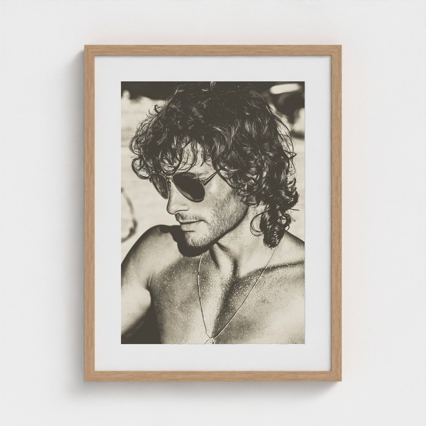 Fire Island Vintage No.1 18x24 Natural Portrait Mockup