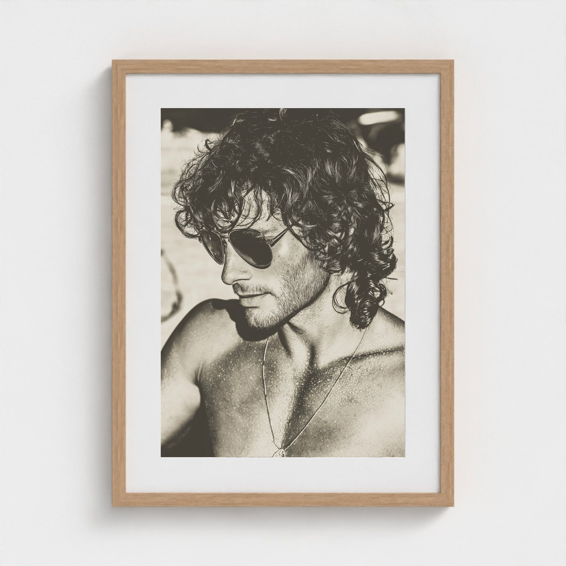 Fire Island Vintage No.1 18x24 Natural Portrait Mockup