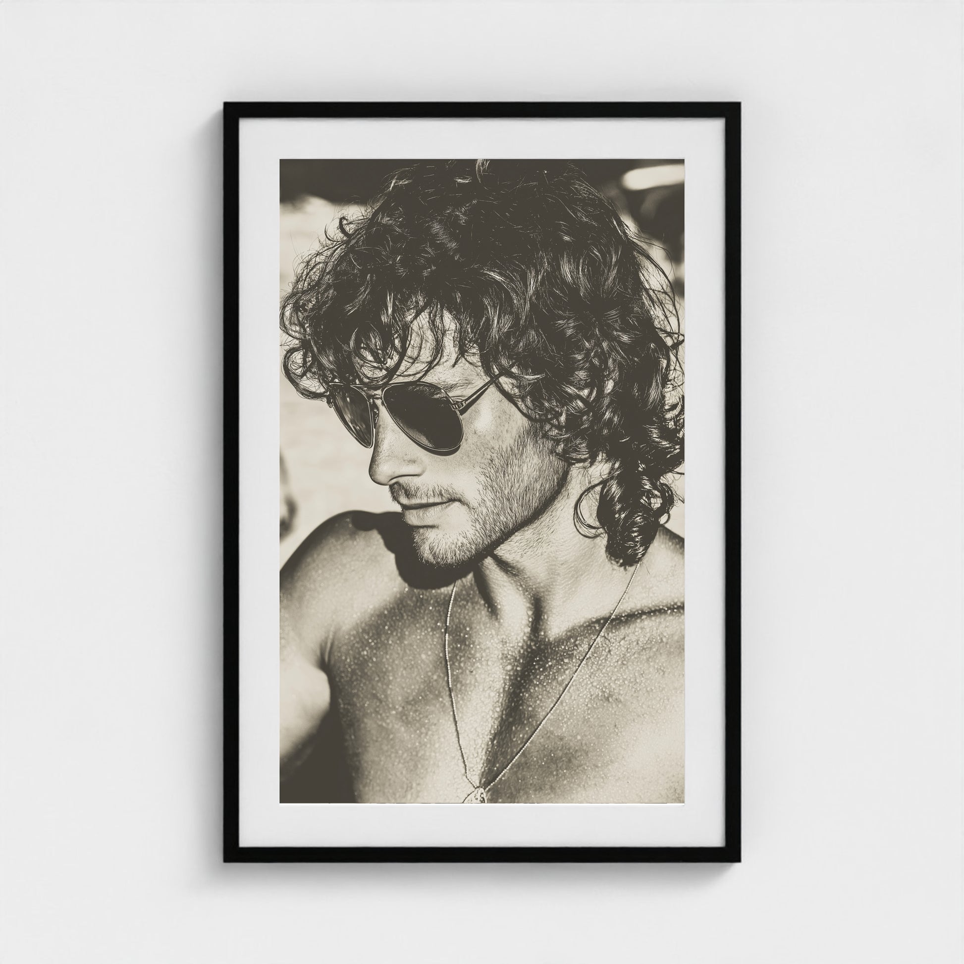 Fire Island Vintage No.1 24x36 Black Portrait Mockup