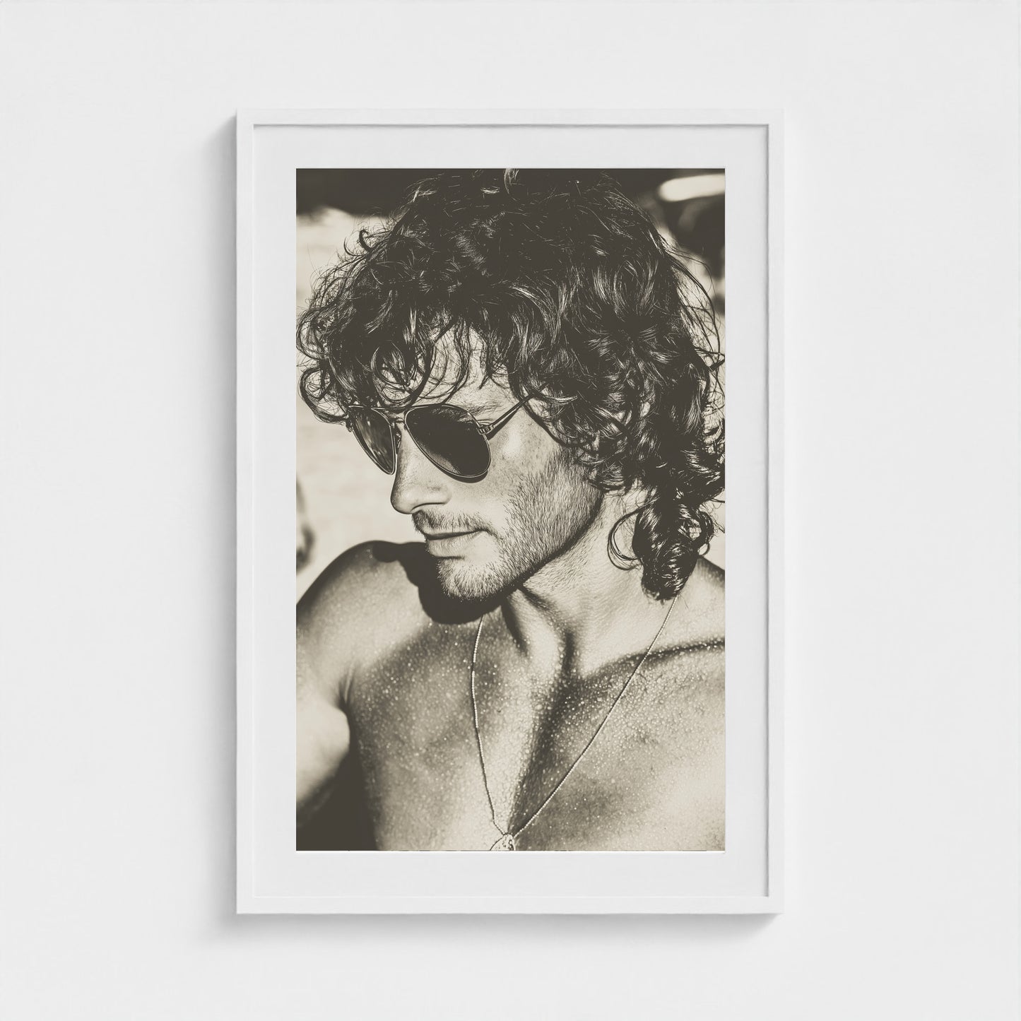 Fire Island Vintage No.1 24x36 White Portrait Mockup