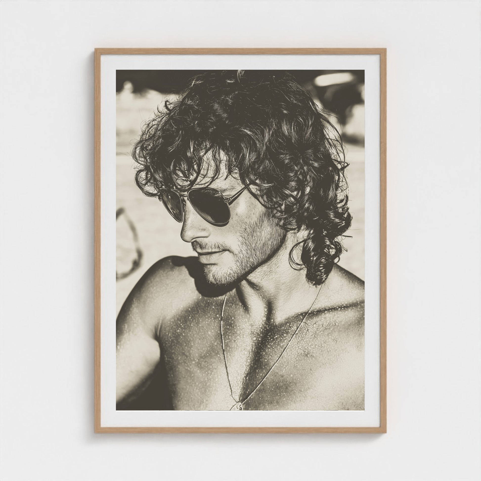 Fire Island Vintage No.1 36x48 Natural Portrait Mockup