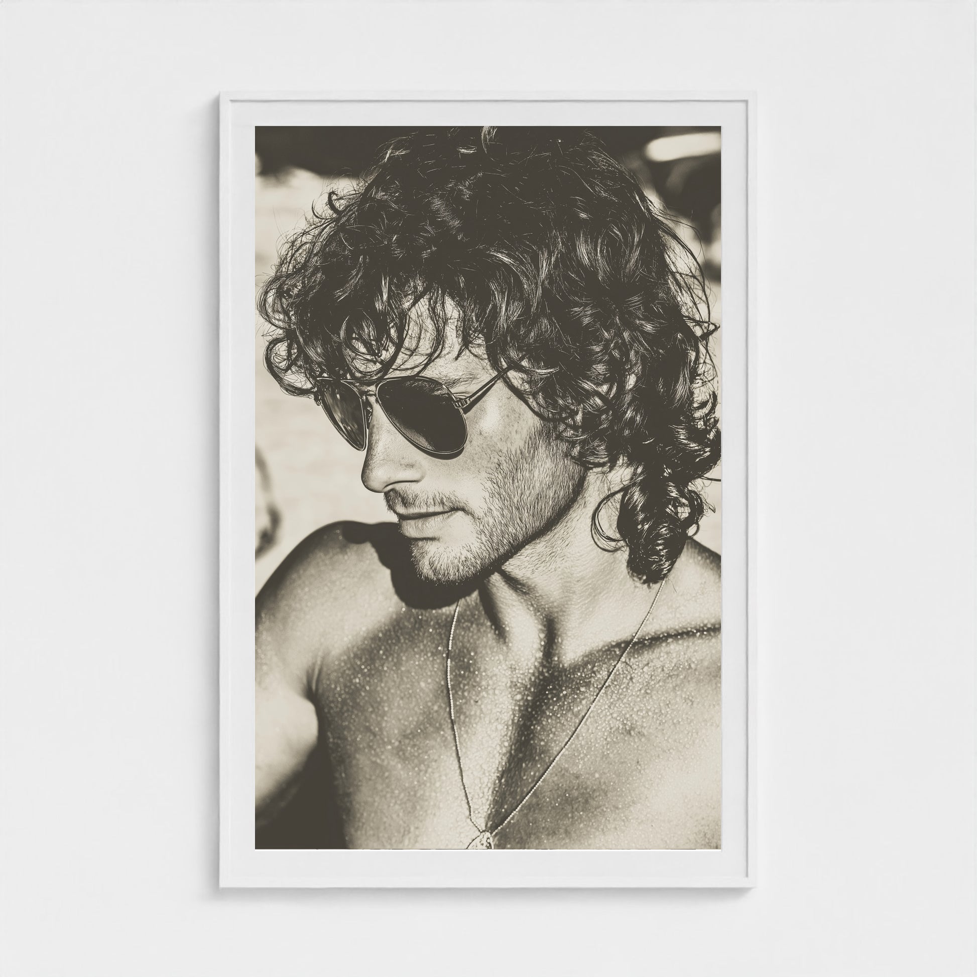 Fire Island Vintage No.1 40x60 White Portrait Mockup