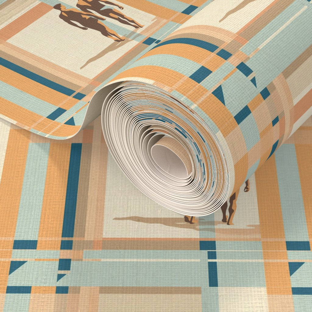 Close-up perspective of the grasscloth option, emphasizing its rich texture and warmth.