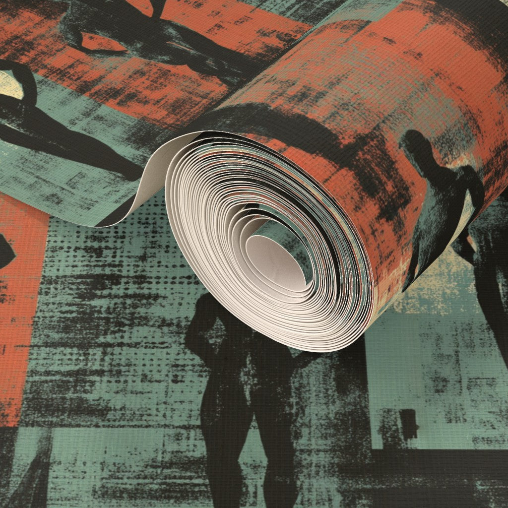 Detailed texture shot of the premium grasscloth substrate highlighting natural organic fibers.