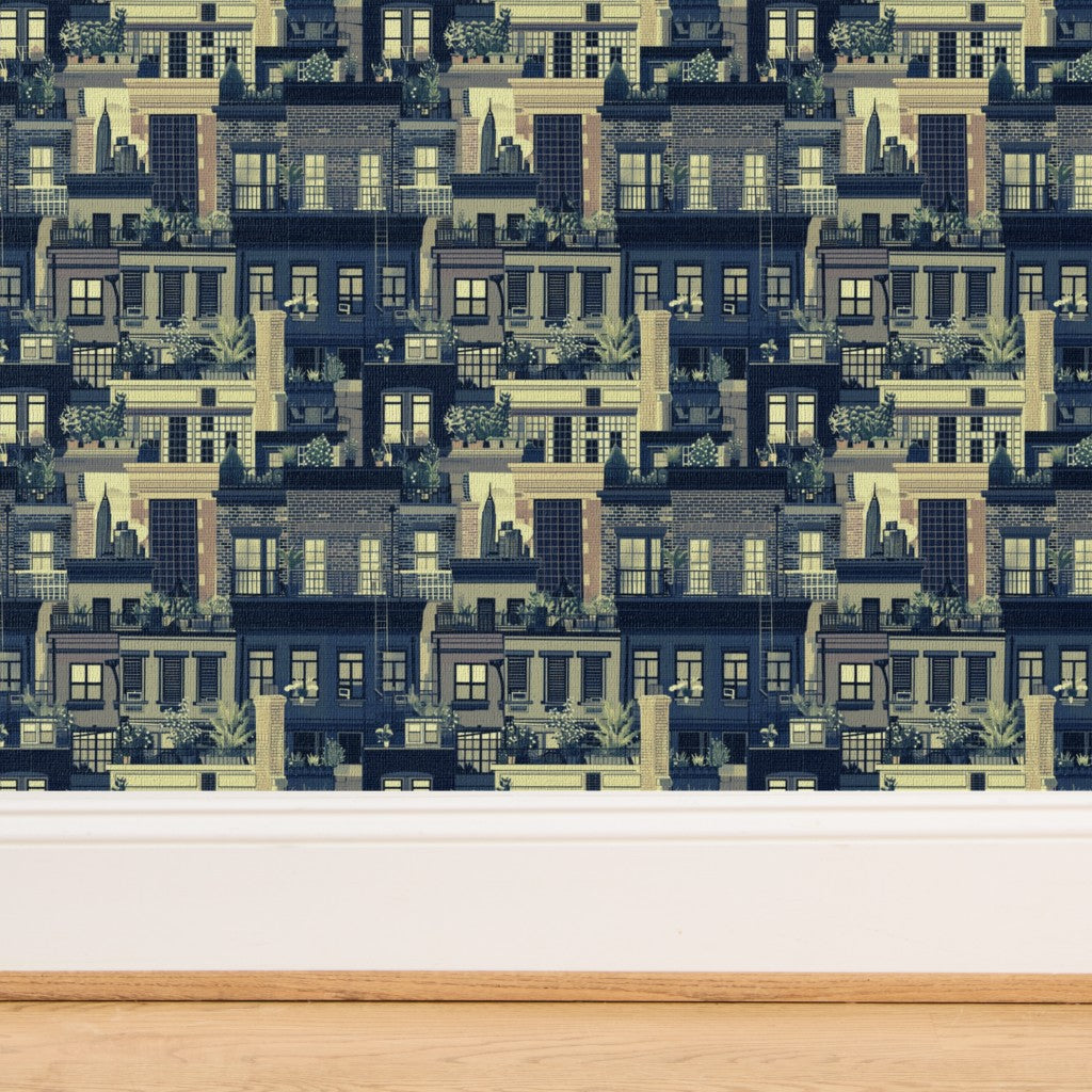 Detailed texture of the woven grass cloth backing on the Cream wallpaper option.