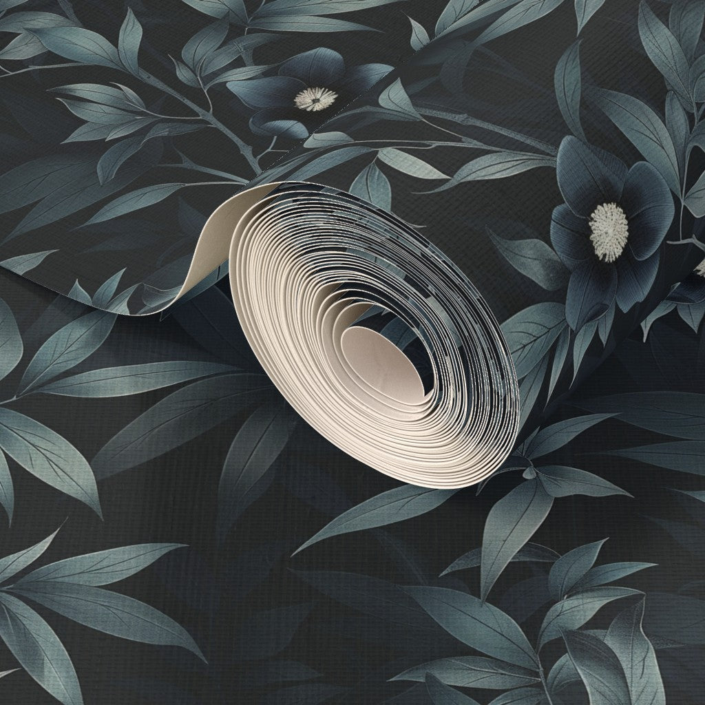 Alternate view of Midnight Bloom Garden Wallpaper | Provenance & Patina