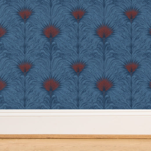 Close-up of the organic woven texture of the Sea Spray grasscloth wallpaper.