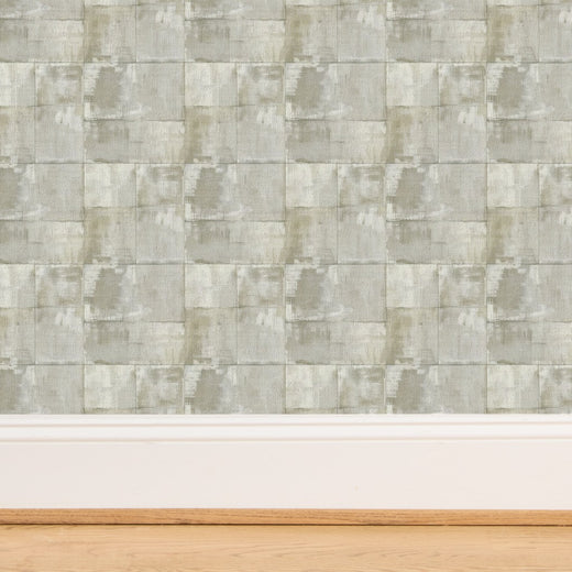 Woven natural fibers showing the organic texture of the grass cloth wallpaper option.