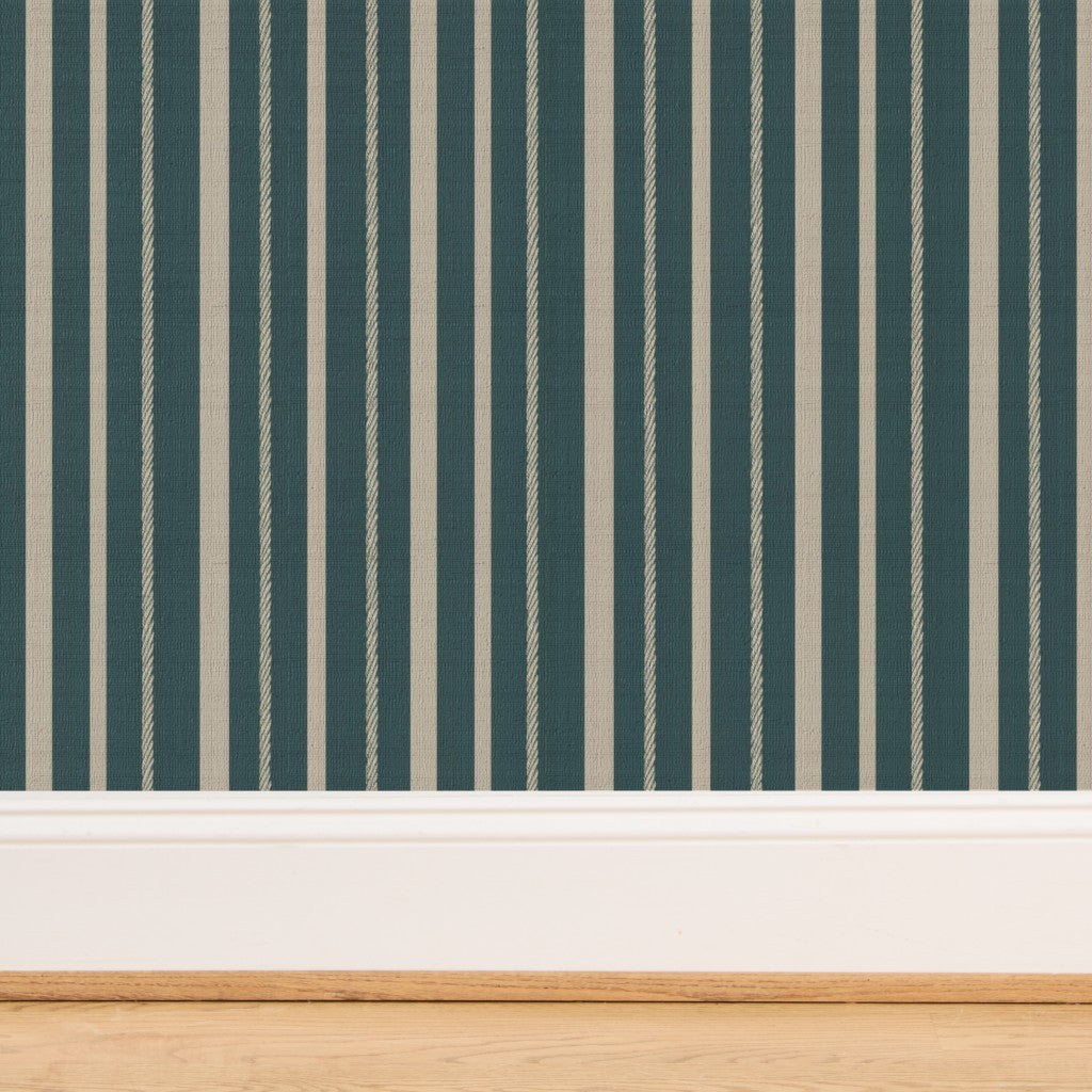 Detail view showing the organic woven texture of the natural grasscloth backing