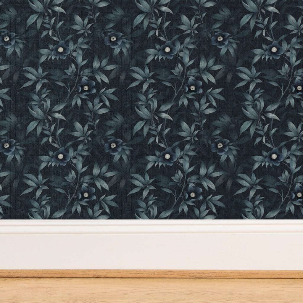 Close-up detailing the organic textile texture and subtle variations of the handwoven grasscloth substrate.