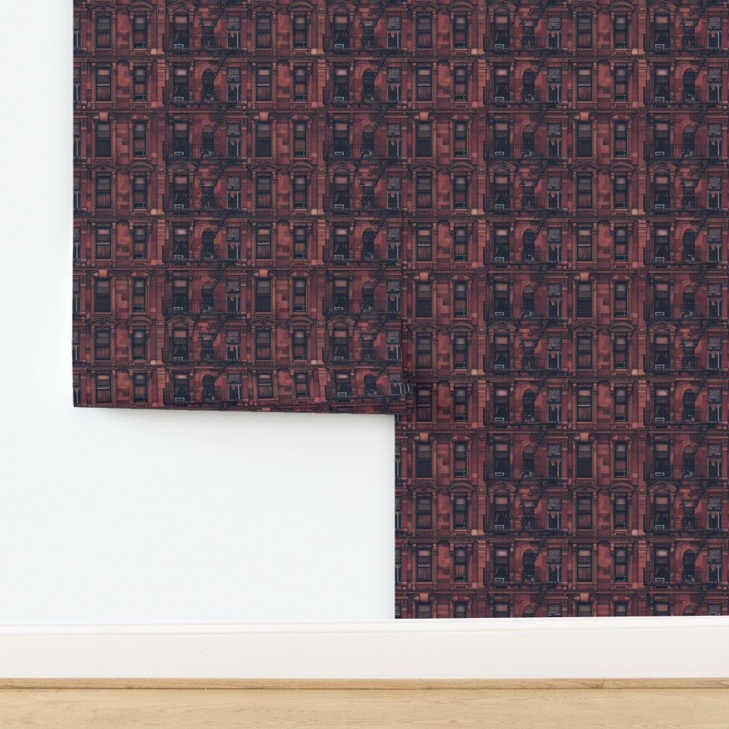 Waverly Place wallpaper swatch showing natural grasscloth texture and amber undertones