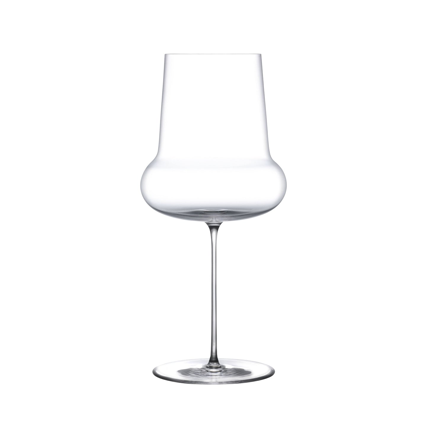 Side profile of the elegant NUDE Ghost Zero Belly Red Wine Glass.