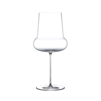Side profile of the elegant NUDE Ghost Zero Belly Red Wine Glass.