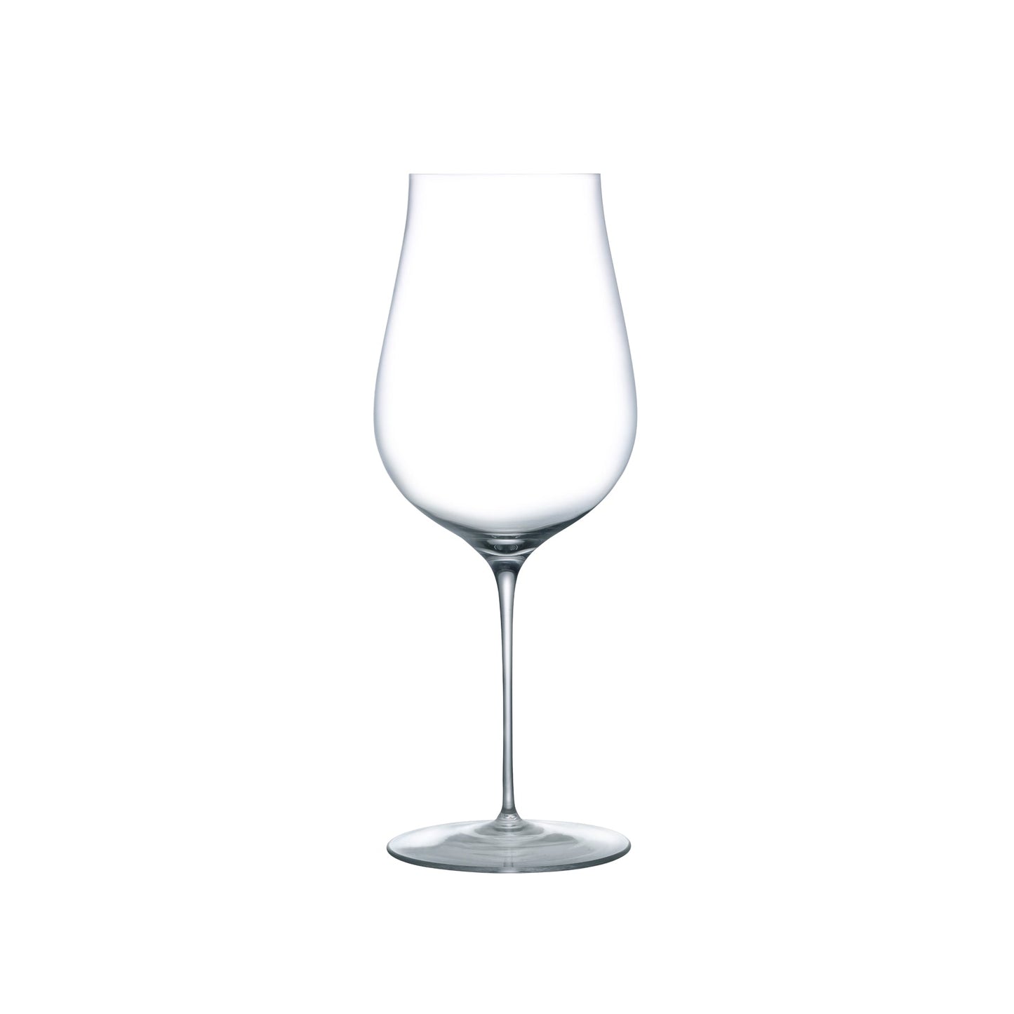 Sleek profile of the Ghost Zero Tulip lead-free crystal white wine glass showing its delicate, tapered bowl.