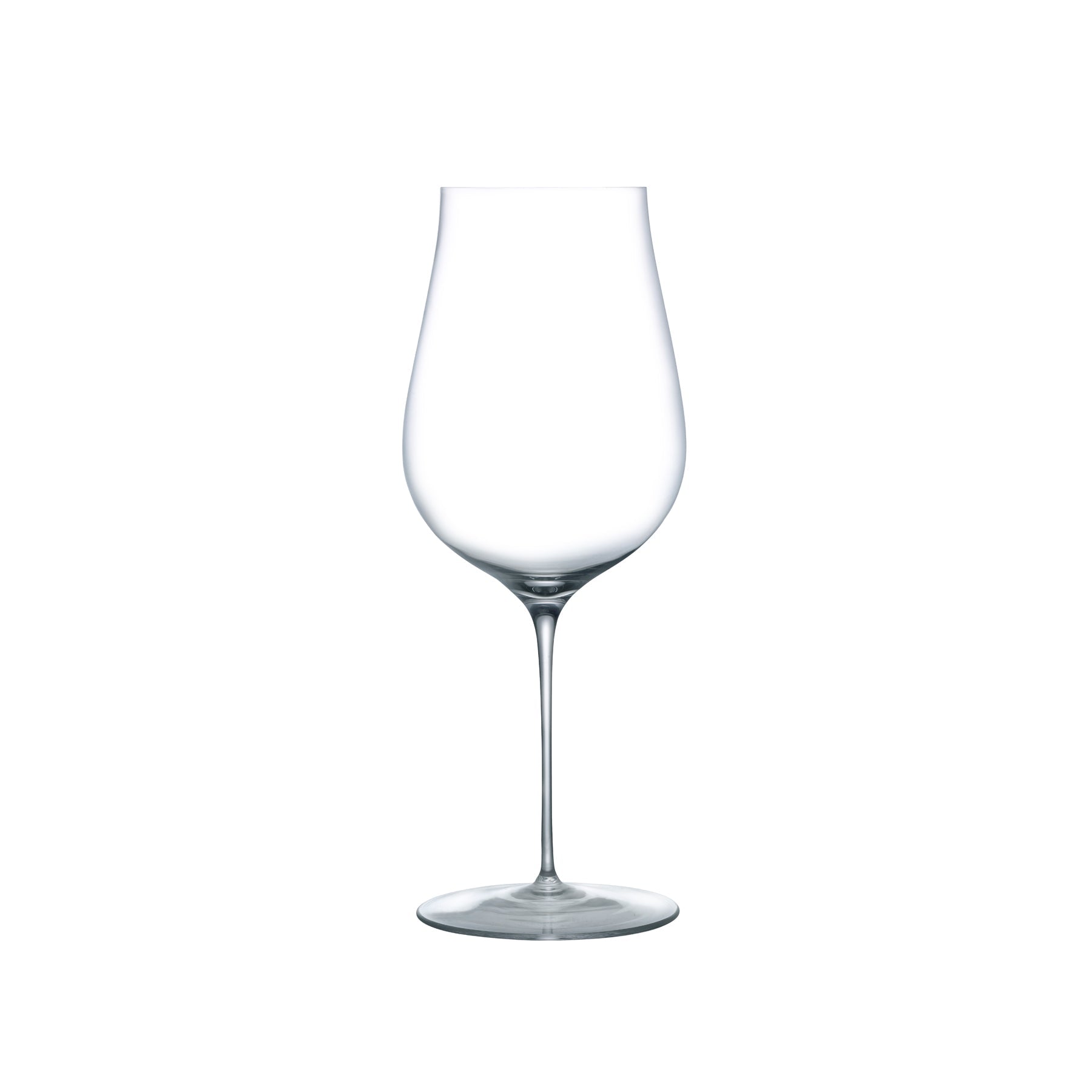 Sleek profile of the Ghost Zero Tulip lead-free crystal white wine glass showing its delicate, tapered bowl.