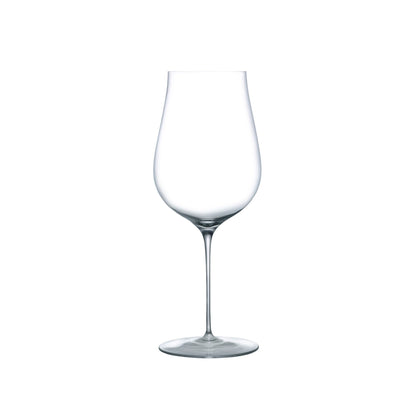 Sleek profile of the Ghost Zero Tulip lead-free crystal white wine glass showing its delicate, tapered bowl.
