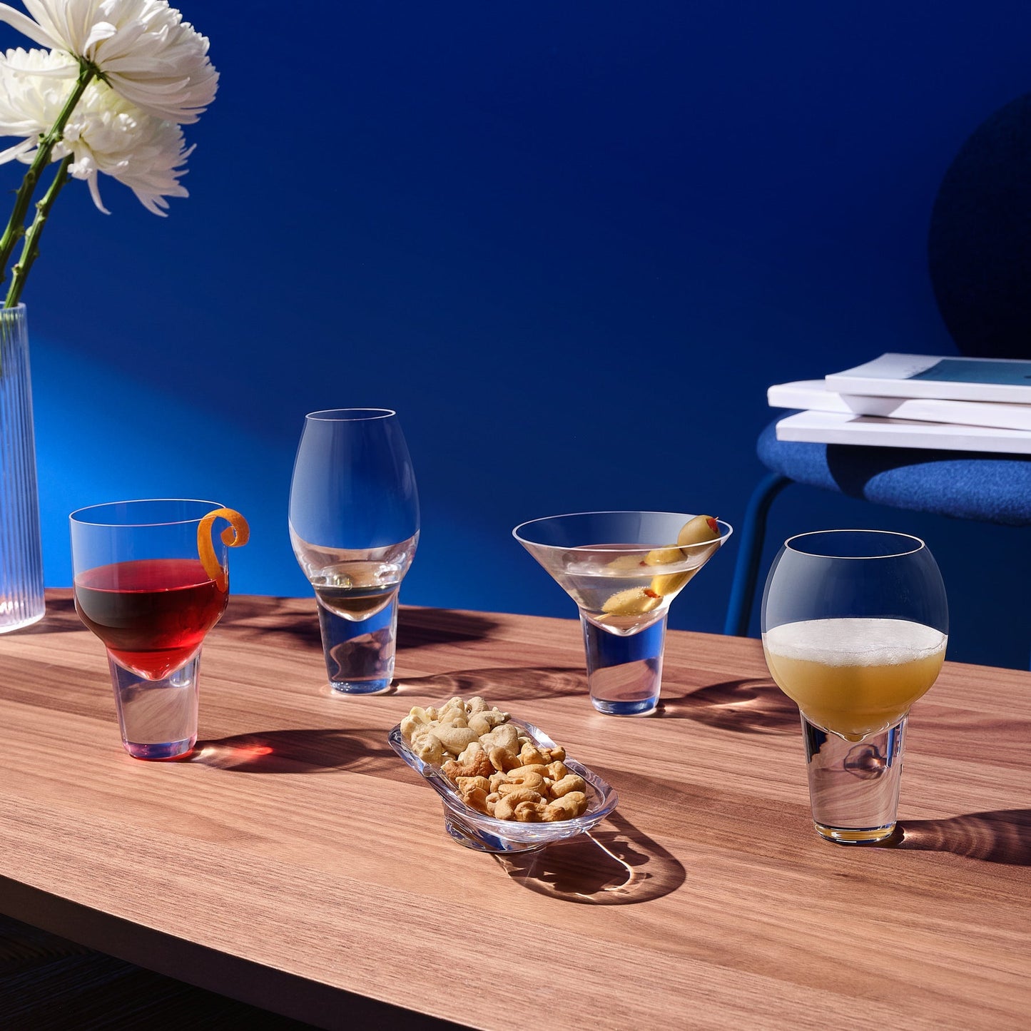 Lifestyle view of Gravity set of 2 Cocktail Glasses Small - Luxury Coupe glass | Provenance & Patina