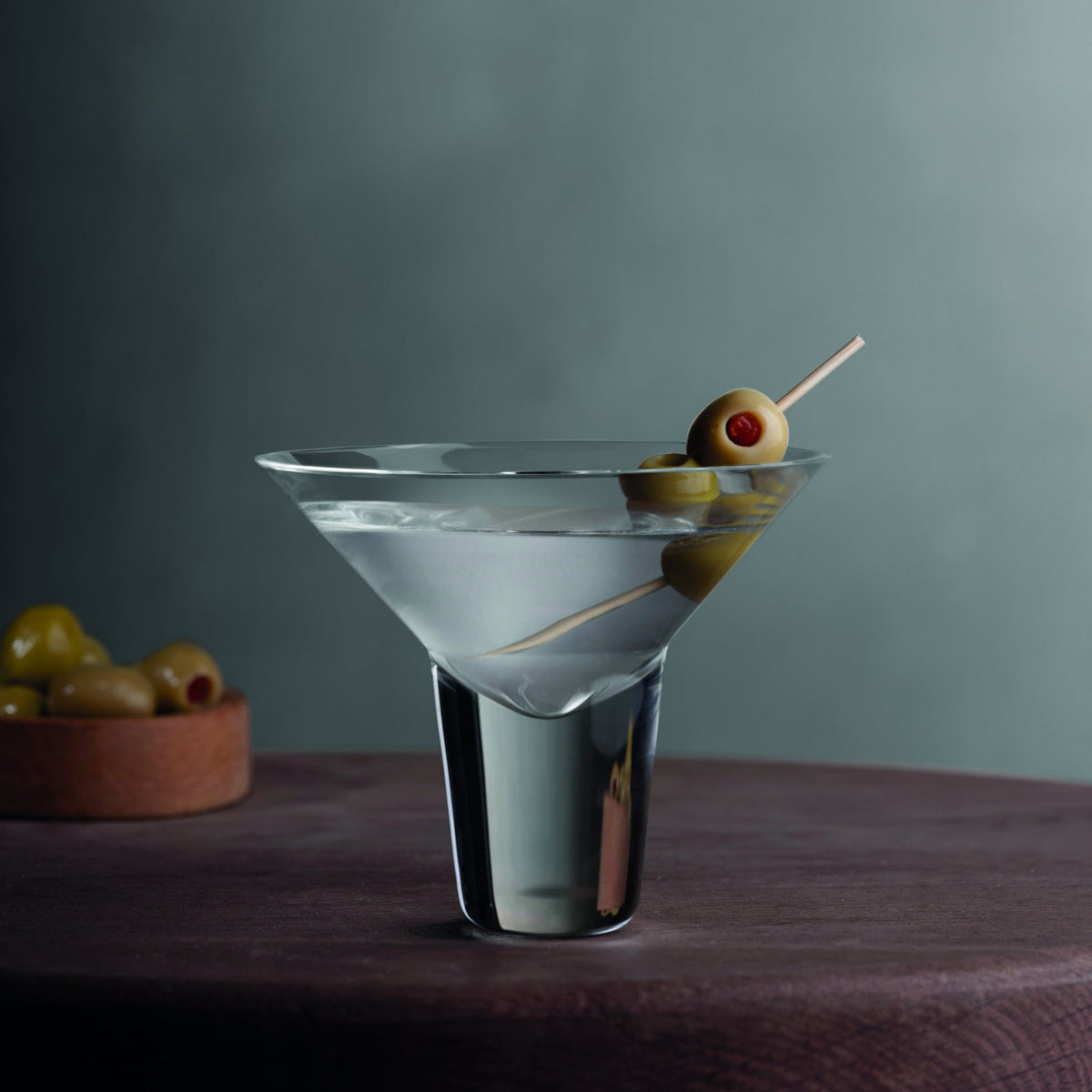 Close up detail of Gravity set of 2 Martini Cocktail Glasses - Luxury Coupe glass | Provenance & Patina