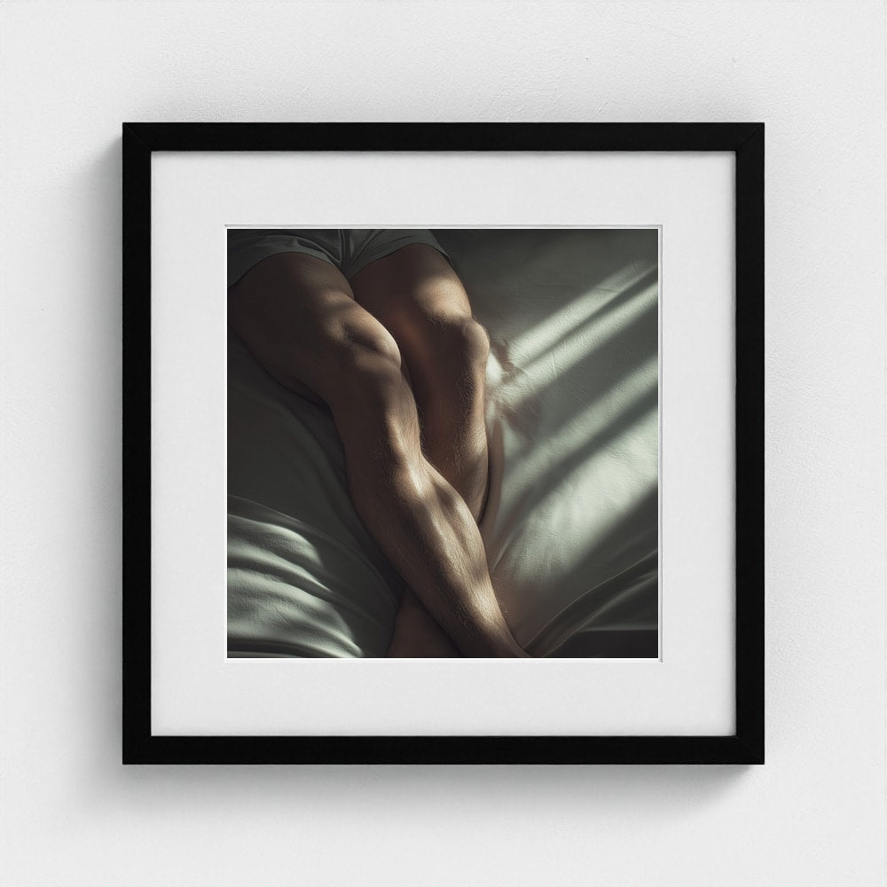 Held by Light fine art print in a 16x16 black square frame mockup.