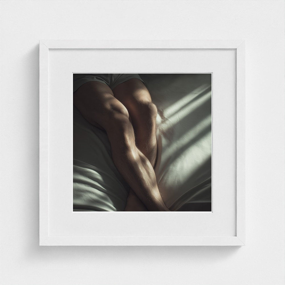 Held by Light fine art print in a 16x16 white square frame mockup.