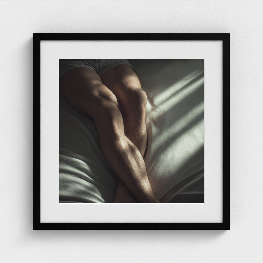 Held by Light fine art print in a 20x20 black square frame mockup.