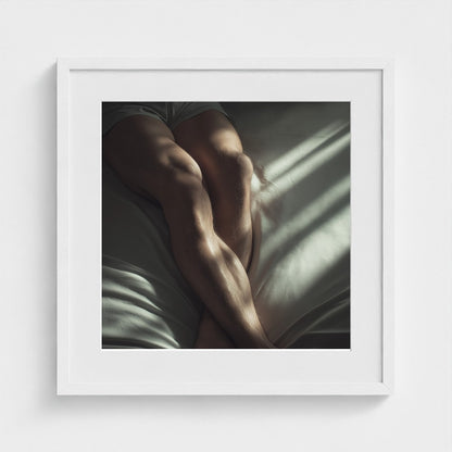 Held by Light fine art print in a 20x20 white square frame mockup.