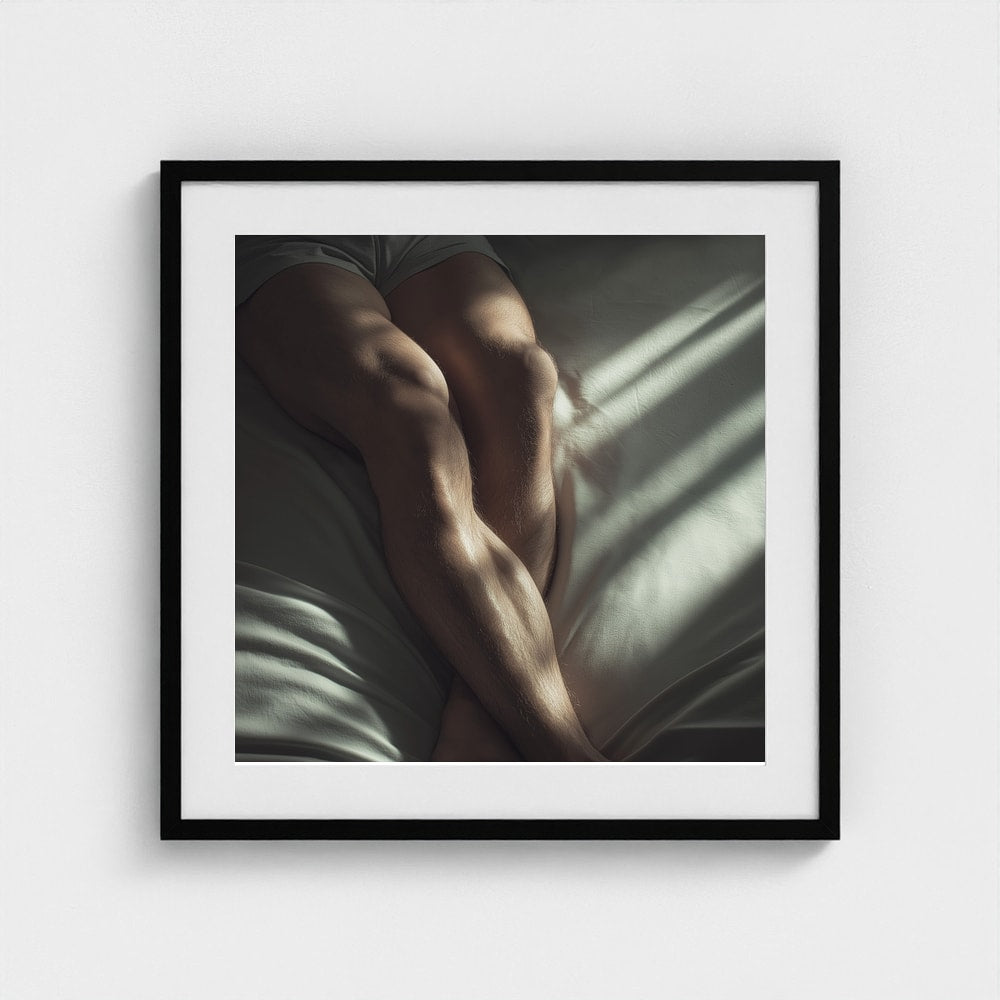 Held by Light fine art print in a 24x24 black square frame mockup.