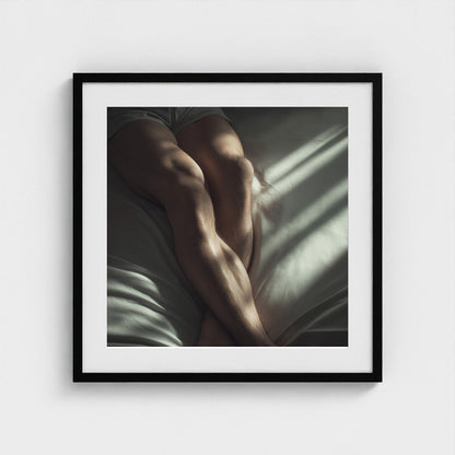 Held by Light fine art print in a 24x24 black square frame mockup.