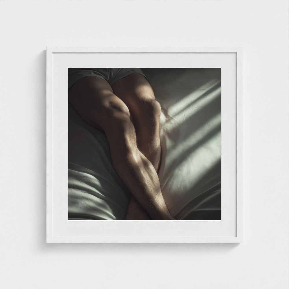 Held by Light fine art print in a 24x24 white square frame mockup.