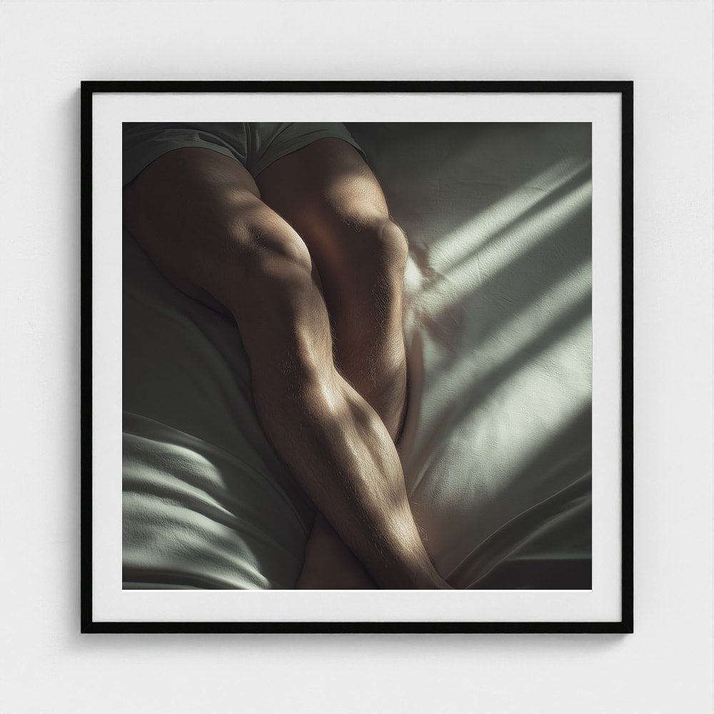 Held by Light fine art print in a 36x36 black square frame mockup.