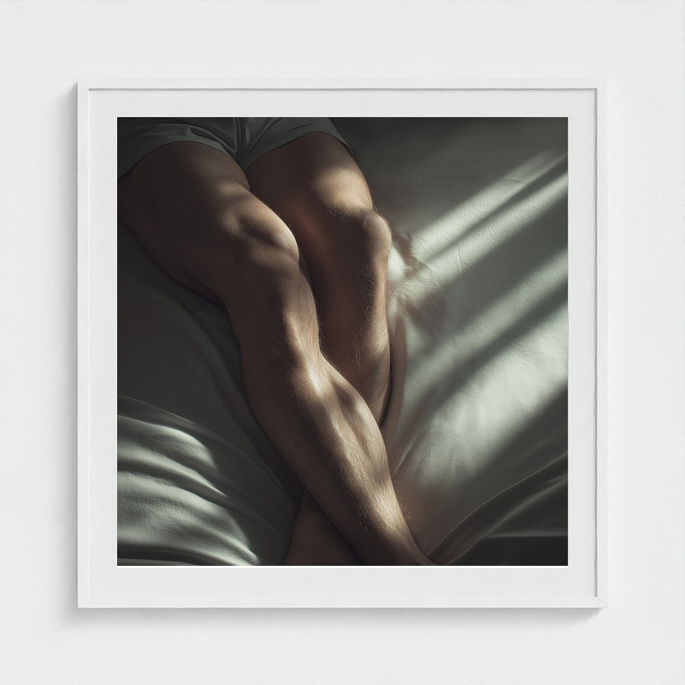 Held by Light fine art print in a 36x36 white square frame mockup.