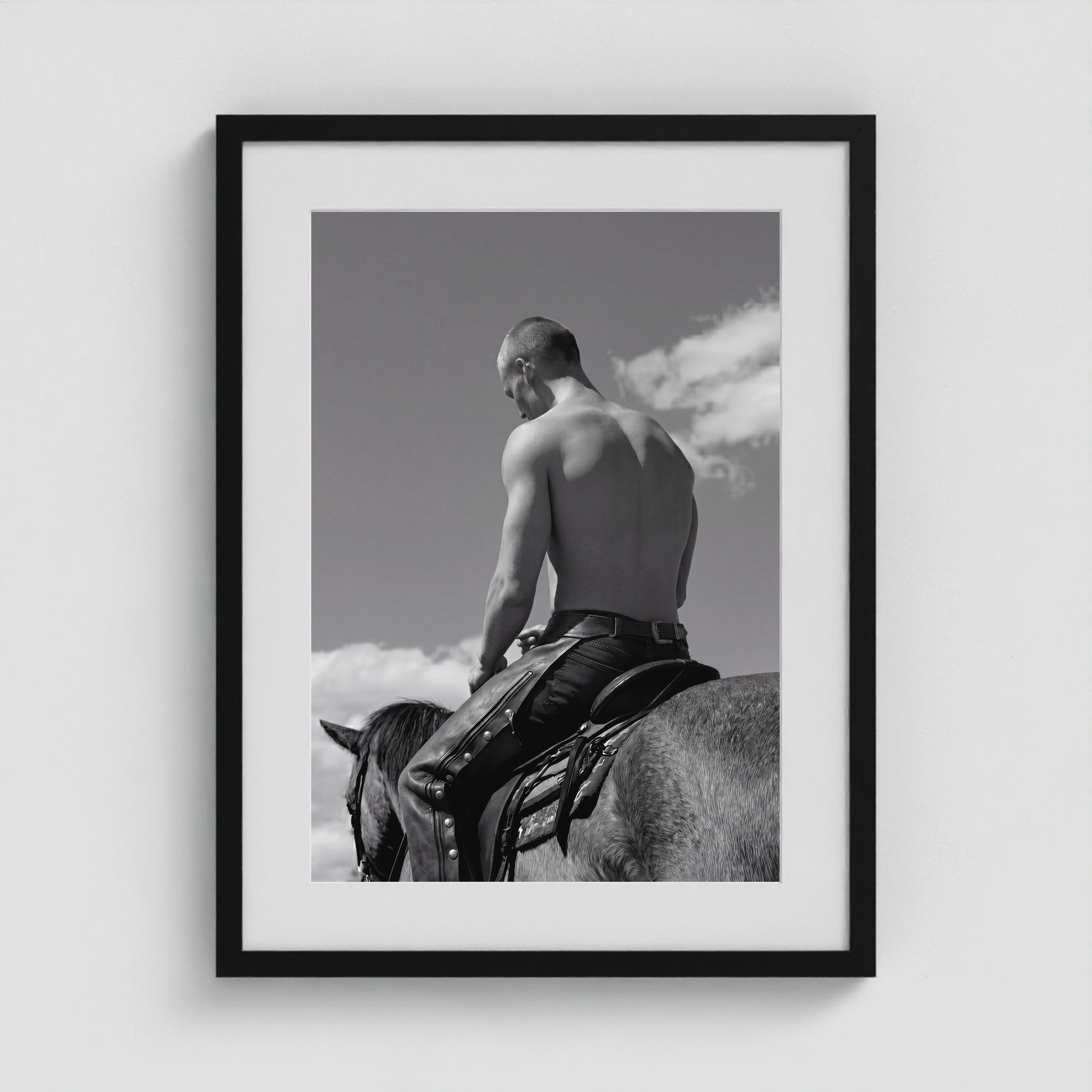 Horseback - No. 2 18x24 Black Portrait Box Frame
