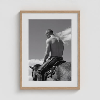 Horseback - No. 2 18x24 Natural Portrait Box Frame