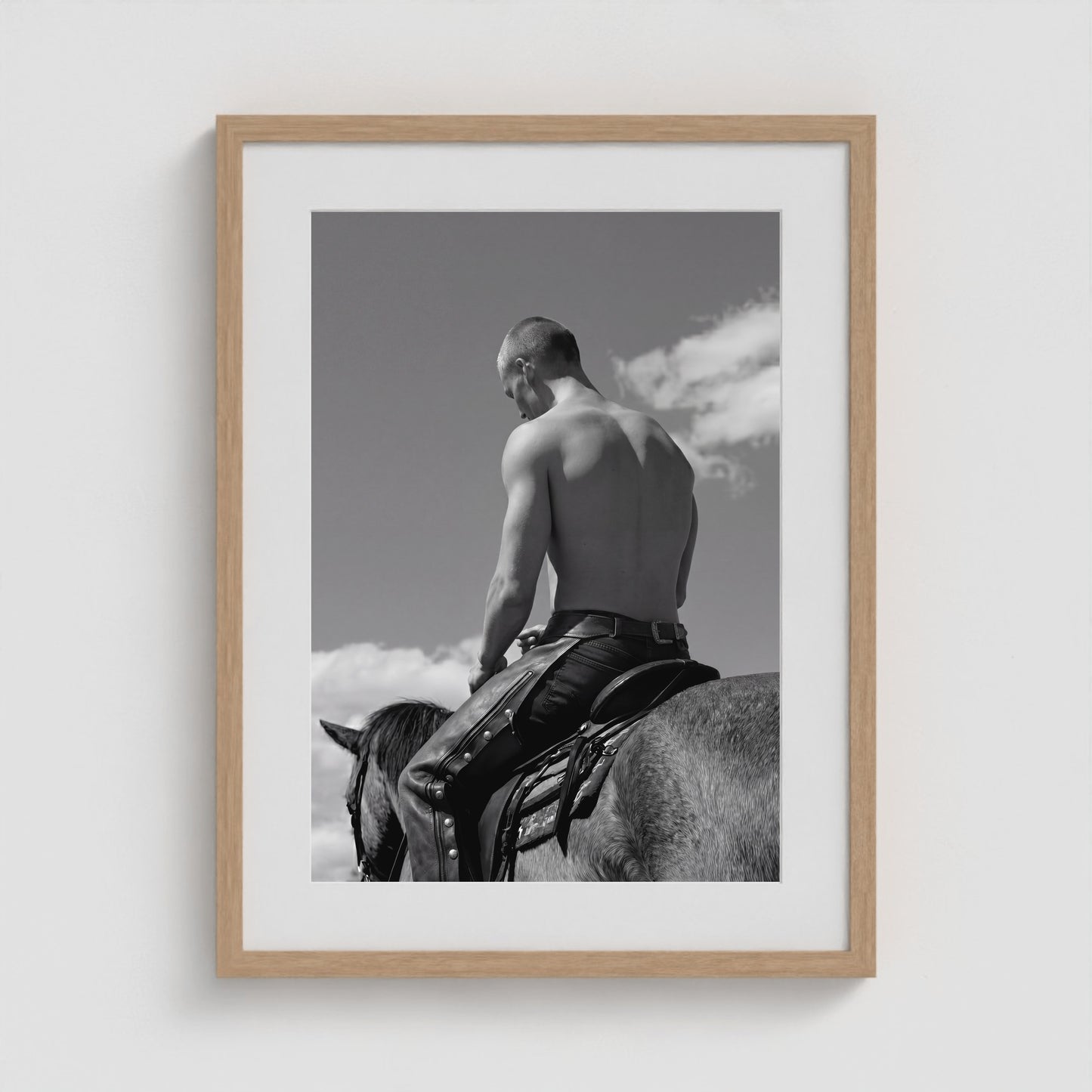 Horseback - No. 2 18x24 Natural Portrait Box Frame