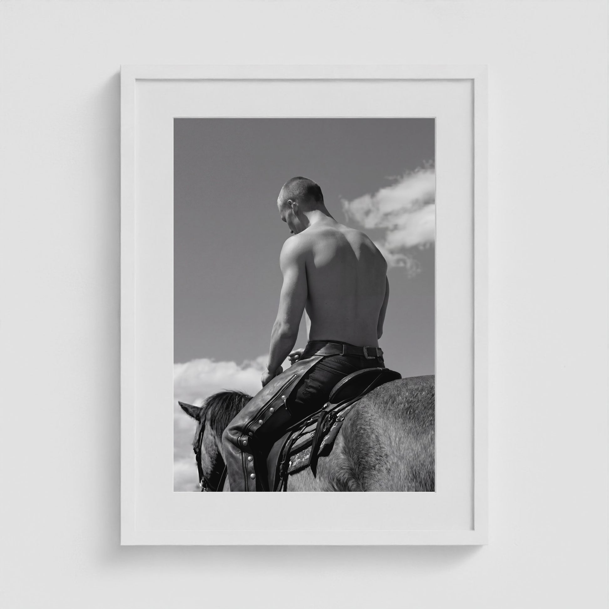 Horseback - No. 2 18x24 White Portrait Box Frame