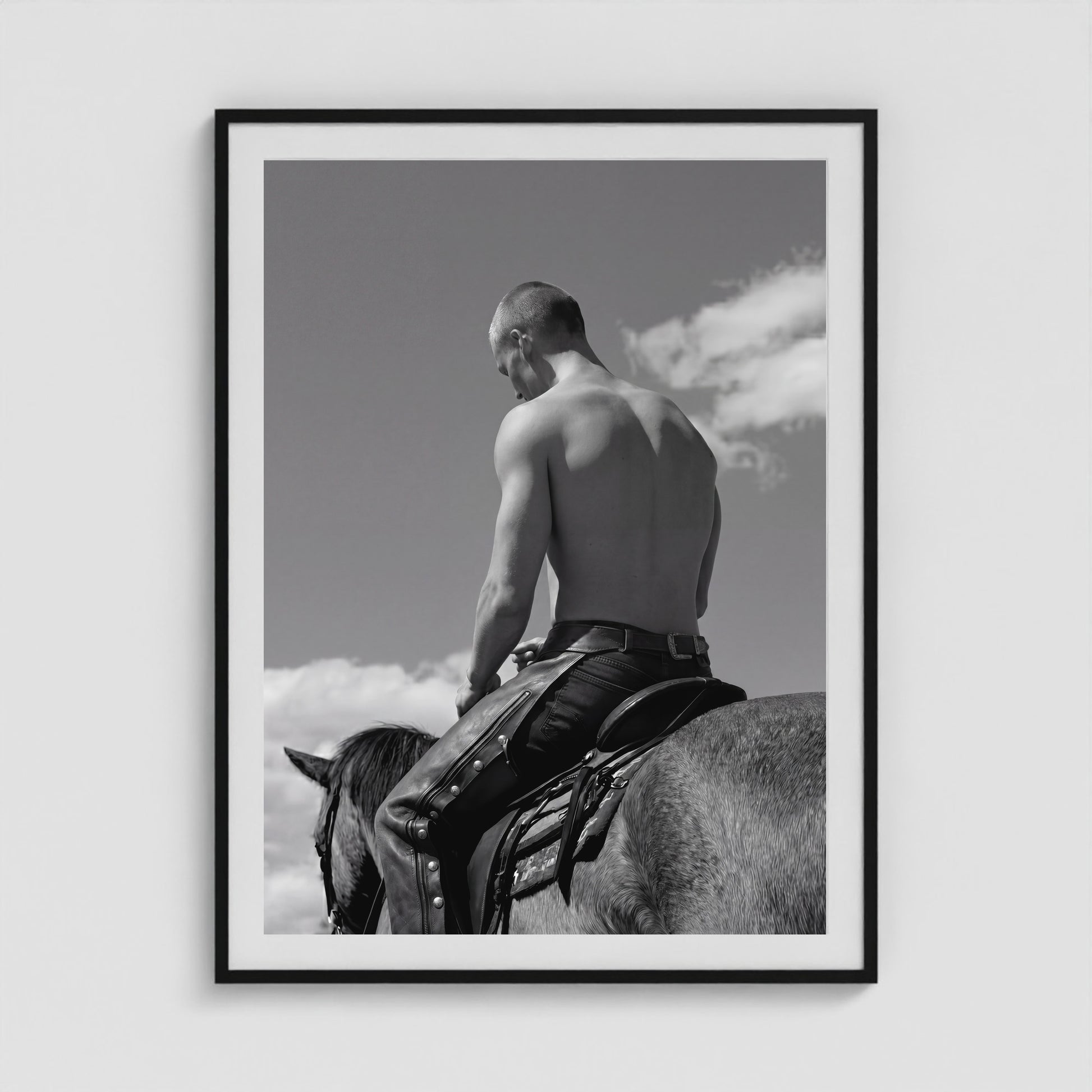 Horseback - No. 2 36x48 Black Portrait Box Frame