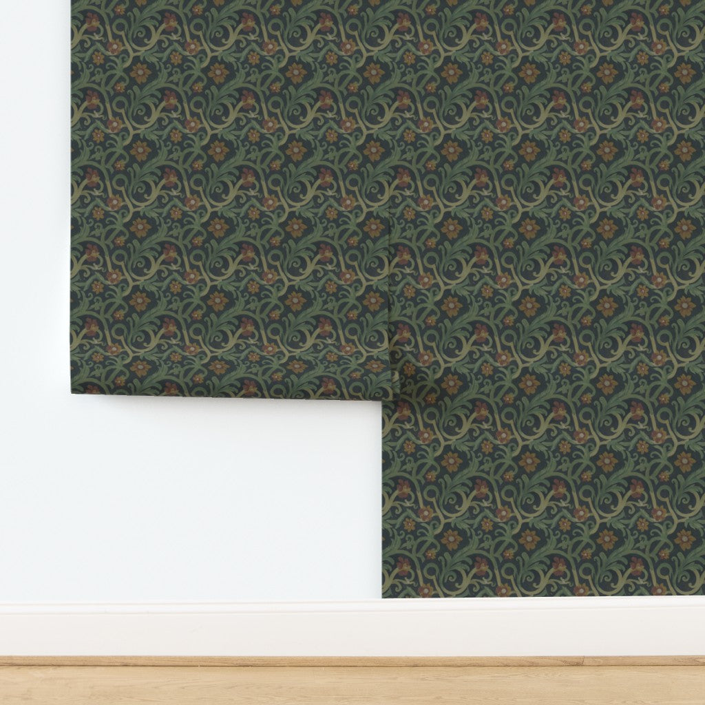 Flat lay display of 3rd Century Roman Bath Tile III Non-Pasted wallpaper substrate.