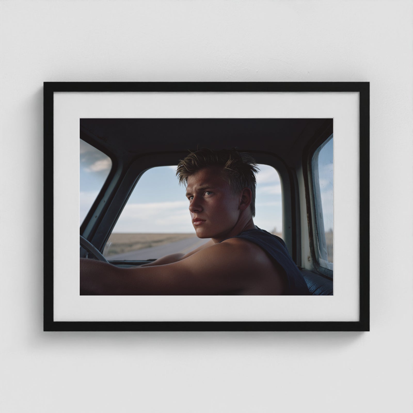 Idle Moment 24x18 Black Landscape Box Frame