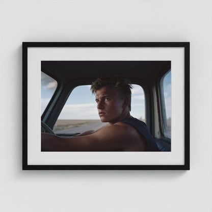 Idle Moment 24x18 Black Landscape Box Frame
