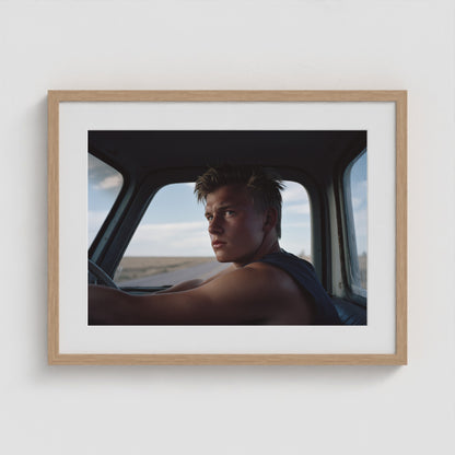 Idle Moment 24x18 Natural Landscape Box Frame