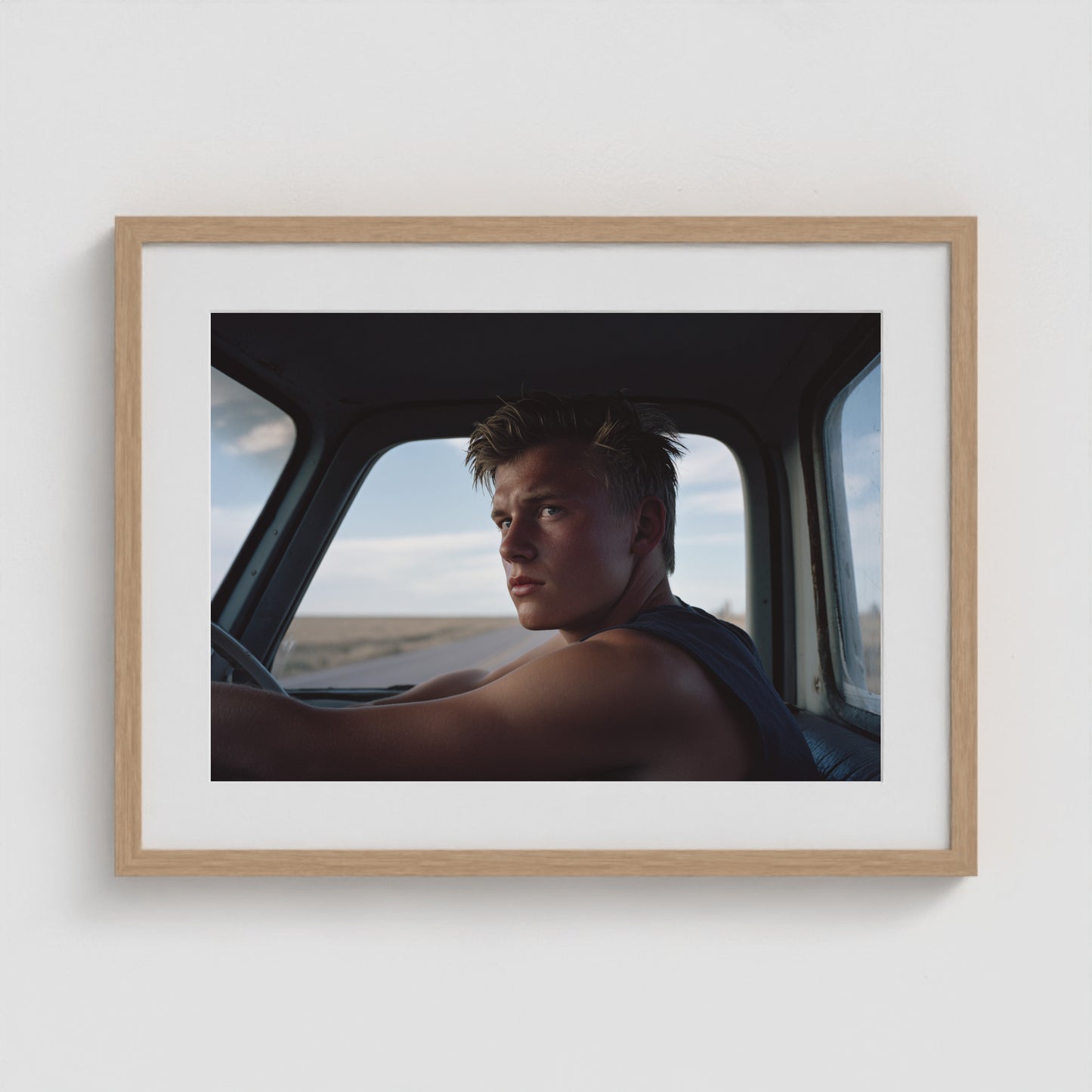 Idle Moment 24x18 Natural Landscape Box Frame