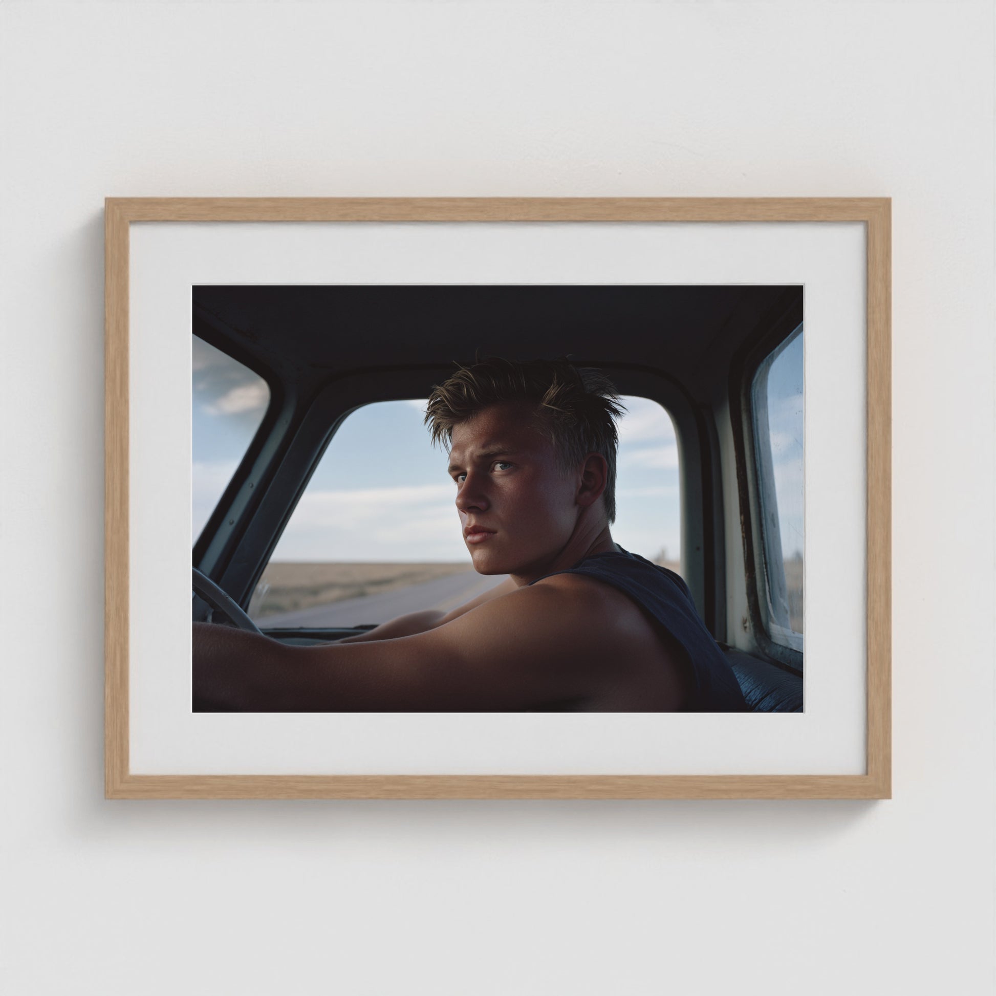 Idle Moment 24x18 Natural Landscape Box Frame