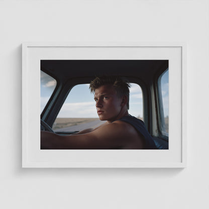 Idle Moment 24x18 White Landscape Box Frame